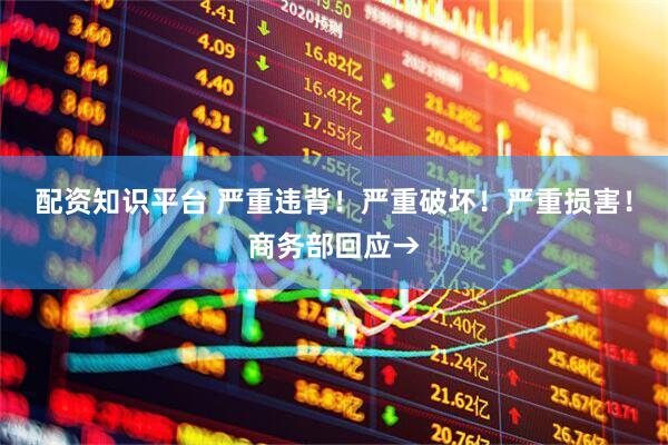 配资知识平台 严重违背！严重破坏！严重损害！商务部回应→