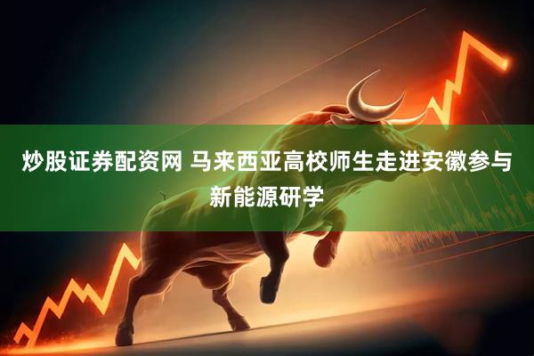 炒股证券配资网 马来西亚高校师生走进安徽参与新能源研学